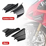 Motorcycle Winglet Carbon ABS Fiber Fairing Motorcycle Wing Aerodynamic Winglet Dynamic Spoiler Wings Universal Modification Accessory Motorcycle Wing Spoiler