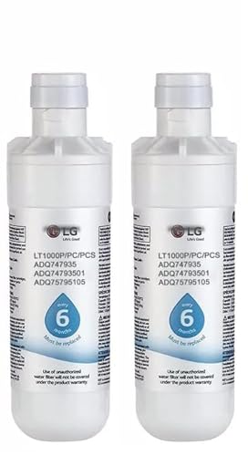 Replacement for LG LT1000P Water Filter Compatible with LT1000PC/PCS, LT1000PC, LT-1000PC, MDJ64844601, ADQ74793504 ADQ747935 Filter and LT120F ADQ73334008 (2 PACK)