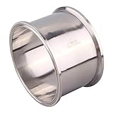 DERNORD Sanitary Spool Tube with Clamp Ends,Stainless Steel 304 Seamless Round Tubing with 6 inch Tri Clamp Ferrule Flange(Tube Length: 4 Inch / 102MM)