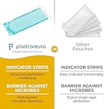 1000 4.25" x 12" Self Sterilization Autoclave Pouches for Cleaning Tools, Sterilizer Bags for Tattoo, Dental Pouch for Dentist Tools, Paper/Blue Film (5 Boxes)