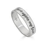 Personalized Sterling Silver Band Ring - Genuine 925 Sterling Silver