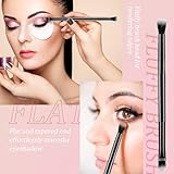 Perthlin 12 Pcs Eyeshadow Smudge Brush 2 in 1 Eyeshadow Double Ended Concealer Brush Under Eye Small Soft Firm Pointed Foundation Makeup Applicator for Blending Liner(Black)