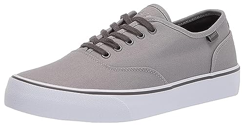 Lugz | Lear Classic Casual Sneakers for Men | Lace Up Mens Canvas Shoes | Everyday Men Footwear, Alloy/Charcoal/White, 11 M US