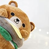 Hamburger Bear Plush 8 inches Soft Cute Design Cheese Burger for Decoration Food Party Gift