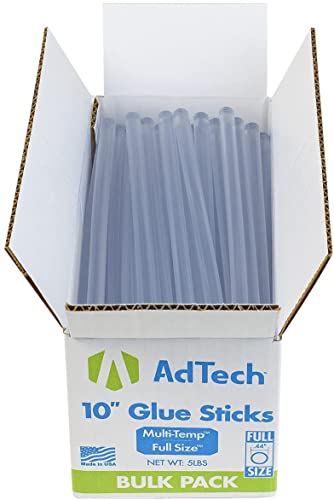 AdTech Hot Glue Sticks 10" Full Size, Clear, 85 Sticks