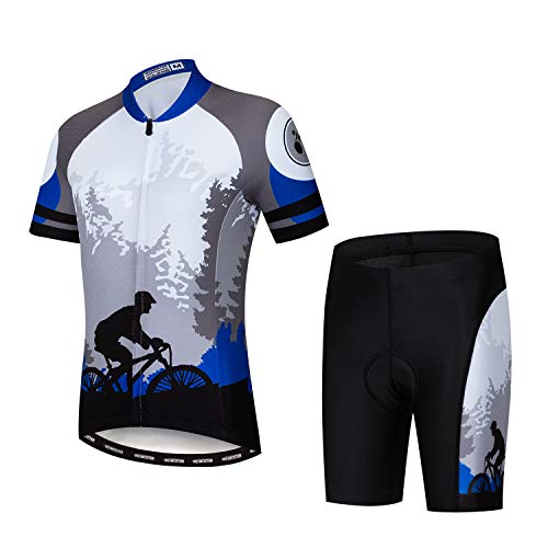 Cycling Jersey Set Kids,Bike Short Sleeve T-Shirt Boys Girls Cartoon Tops Quick-Dry S-XXL