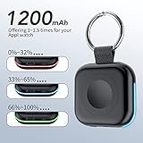 HUOTO Portable Charger for Apple Watch,Wireless Magnetic iWatch Charger 1200mAh Power Bank Travel Keychain Accessories Smart Watch Charger for Apple Watch Series 10/9/8/7/6/SE/5/4/3/2/1/UItra/UItra 2