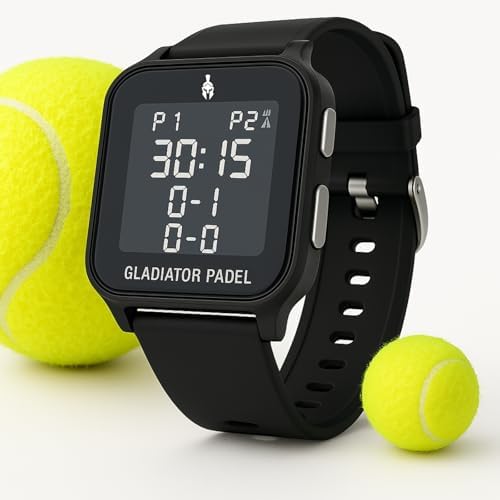 Tennis and Padel Score Keeper Watch + Alarm Mode,Chronometer and Watch - Water Resistant - Tennis Gadgets and Padel Accessories