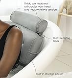 Everlasting Comfort Luxury Bath Pillow - Head, Neck, Back Support Cushion for Bathtub, Spa, Soaking