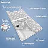 Jool Baby Soft Changing Pad + Washable Cover, Non-Slip - Fits Standard Changing Tables & Dressers (Gray)