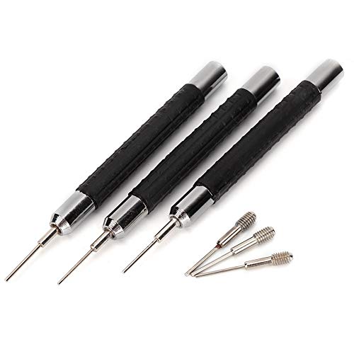 Watch Band Link Remover Watch Pin Band Chain Link Remover Pin Punch Strap Adjuster Watch Repairing Tool, 0.7mm 0.8mm 0.9mm Tool Set