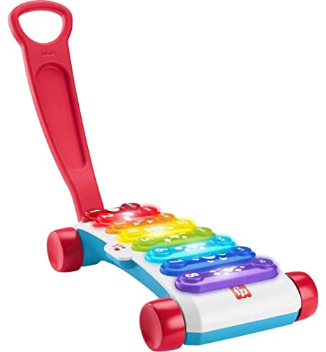 Fisher-Price Baby to Toddler Learning Toy Giant Light-Up Xylophone Pull-Along Musical Activity with Smart Stages for Infants Ages 9+ Months