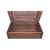 Pemberly Row Solid Sheesham Wood Trunk Coffee Table in Brown