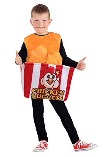 Fun Costumes Chicken Nugget Costume for Kids - Sleeveless Tunic with Foam Box - Food & Drink Theme, Multi-colored (Large)