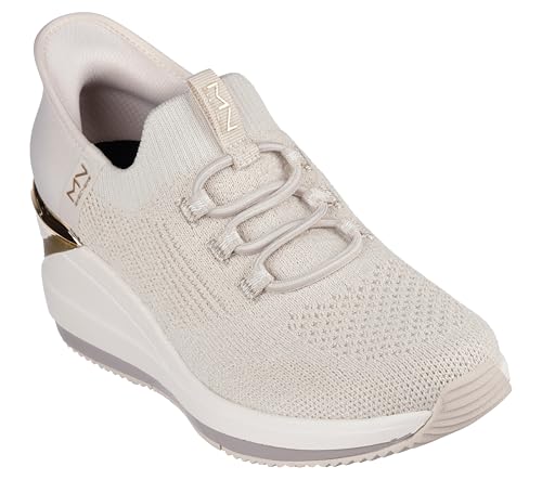 SKECHERS Women's The Triple Wedge-Dallis Sneaker, Taupe, 7