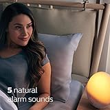 Philips SmartSleep Wake-up Light, Colored Sunrise and Sunset Simulation, 5 Natural Sounds, FM Radio & Reading Lamp, Tap Snooze, HF3520/60