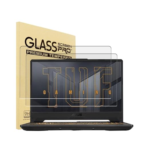 2 Pack 15.6 Inch Tempered Glass Screen Protector For ASUS TUF 15.6 Inch Gaming Laptop, ASUS VivoBook 15, ZenBook 15/ZenBook Pro 15, Rog Zephyrus G15, TUF A15 F15, 9H Hardness
