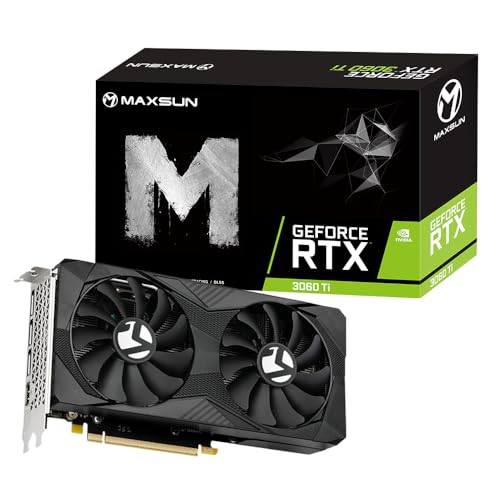 maxsun Graphics Card GeForce RTX 3060 Ti OC Edtion 8G Vidoe Gaming Computer Graphics Cards for Copmputer Gaming PC PCI Express 4.0 x16 HDMI 2.1 GPU (GDDR6 8G)