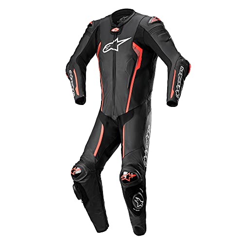 Alpinestars Missile v2 Leather One-Piece Suit (56) (Black/Red Fluorescent)