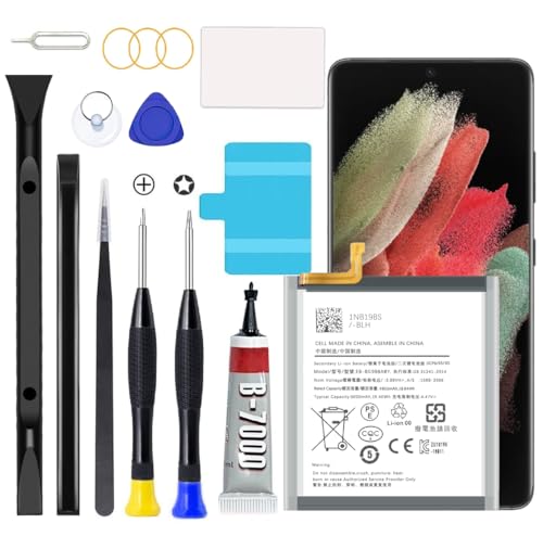 Svenirven Galaxy S21 Ultra Battery,2025 New Upgraded Battery for Samsung Galaxy S21 Ultra 5G SM-G998B/DS SM-G998U with Full Remove Repair Tool Kit