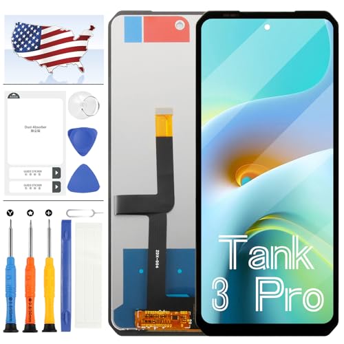 A-MIND LCD Screen for Unihertz Tank 3 Pro Screen Replacement,for Unihertz Tank 3 Pro LCD Display Touch Digitizer Full Assembly Repair Kit with Tools (Black no Frame)