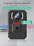 SPIKECAM Real 4K Body Cameras with Audio and Video Recording, 160° Wide Angle Lens Bodycam with Dual Microphone, 2 in IPS Screen,Type C OTG,Personal Wearable Body Cams for Security, Police, Work 64GB