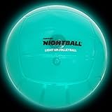 Nightball LED Volleyball - Light Up Glow in The Dark - Outdoor Volleyball Gear for Teens - Teenage Old Gift (Teal)
