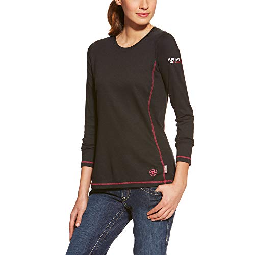 Ariat Women's Flame Resistant Polartec Powerdry Shirt, Black, Large