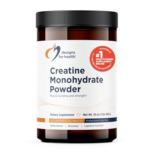 Designs for Health Creatine Monohydrate Powder - Unflavored Micronized Creatine Powder for Women & Men to Support Muscle Strength, Exercise + Brain Health, Pure Creatine Monohydrate 5g (90 Servings)