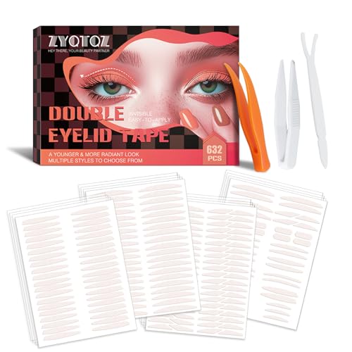 Eyelid Tape-632Pcs, Instant Invisible Eyelid Lifter Strips Ultra-Thin Breathable long-lasting Double Eyelid Tape for Hooded, Droopy, Uneven, Mono-eyelids-New upgrade.eyelid lifter strips