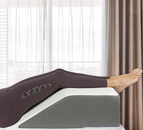 Kölbs Bed Wedge Leg Pillow for Elevation Chic Jacquard Cover, Knee, Ankle Bolster Body Positioner Post Surgery