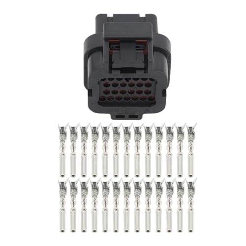 DEVFGTQA 26 Pin Female Connector Connector FCI Replacement ECU Plug Terminal 3-1437290-7 26P(1 Set)