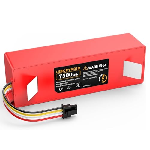 Upgraded 7500mAh 14.4V Replacement Battery for Roborock S4 S5 S6 S7 Q7 Max S50 S60 S70, T4 T6 T7 T60 T65, Xiaowa E20 E25 C10, for Xiaomi Mijia/Mi 1st and 2nd Gen Robot Vacuum Cleaners Battery