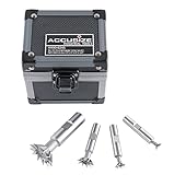 Accusize Industrial Tools 4 pc 45 Degree H.S.S. Dovetail Angular Cutters, Right Hand Weldon Shank, 4400-6245