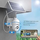 SOLIOM S800C-4G LTE Cellular Security Camera Outdoor,Pan Tilt 360° View 1080p Wireless Solar Powered, Spotlight Color Night Vision, 2 Way Talk,PIR Motion Detection