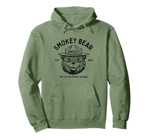 Vintage Smokey Bear Logo Only You Officially Licensed Pullover Hoodie
