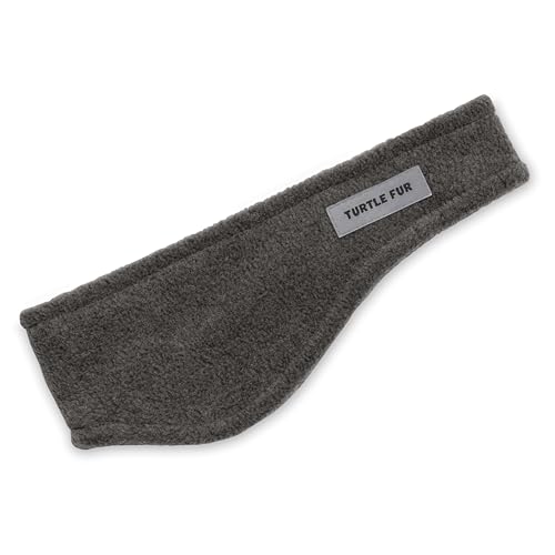 Turtle Fur Bang Band - Warm Headbands for Men and Women Made with Soft, Moisture-Wicking Fleece with Extra Width at Ears, Charcoal