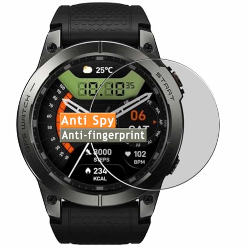 Vaxson Privacy Screen Protector, compatible with Zeblaze Stratos 3 Pro smartwatch smart watch Anti Spy Film Protectors Sticker [ Not Tempered Glass ]