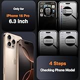 LOHASIC Leather Case for iPhone 16 Pro Compatible with MagSafe 6.3", with Camera Lens Cover Designer Men Flexible Phone Cases for iPhone 16 Pro(2024), Brown