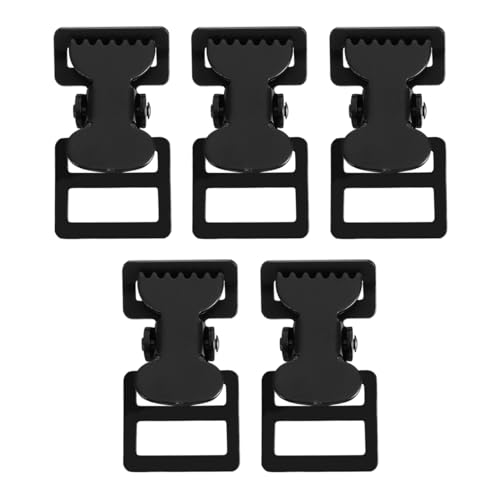 EXCEART 5pcs Webbing Clip Metal Clips Heavy Duty Luggage Strap Backpack Webbing Clamp Buckle Bracelet Iron