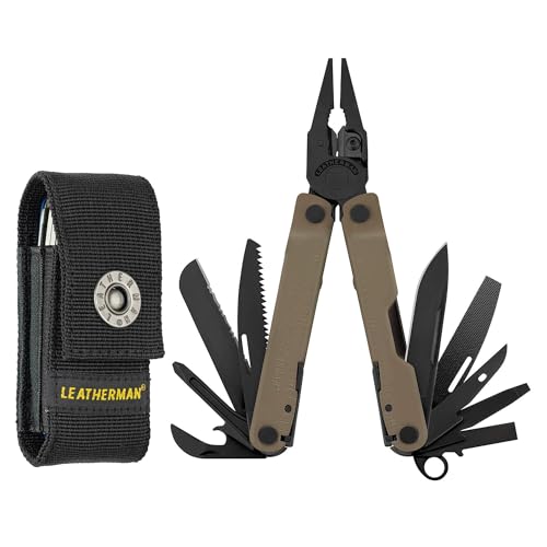 LEATHERMAN, Rebar Multitool with Premium Replaceable Wire Cutters and Saw, Coyote Tan with Nylon Sheath