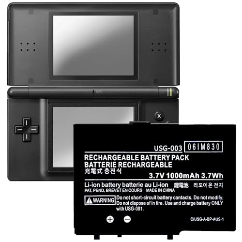 USG-003 Replacement Battery,(2025 New Upgraded) 1000mAh New 0 Cycle Battery Compatible with DS Lite NDSL Game Player (Not for DSi, DSi XL, DSi LL)