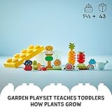 LEGO DUPLO My First Organic Garden Brick Box 10984, Stacking Toys for Babies and Toddlers 1.5+ Years Old, Learning Toy with Ladybug, Bumblebee, Fruit & Veg, Sensory Toy for Kids