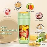 Aojudic Portable Blender Cup - 600ml Large Capacity, Travel Personal Size Blender for Shakes and Smoothies. Mini Blender USB Rechargeable,Portable Juice Mug,Multi-Blade High Power Blender Mug