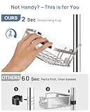 SEIRIONE Rustproof Shower Corner Caddy Organizer for Bathroom, 4 Adjustable Shelves with Tension Pole, for Bathtub Shampoo Accessories Storage Holder, 39.2 to 113 Inch Height