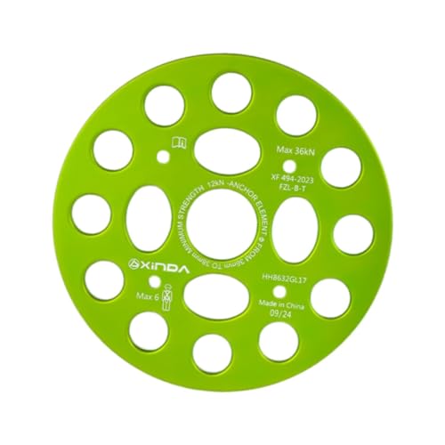 Menolana Paw Rigging Plate Climbing Anchor Belay Aluminum Alloy Rigging System Round Shaped 36kN Climbing Equipment Multi Anchor Plate