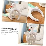 ABOOFAN 1pc Swan Headband Prom Headpiece Spa Headbands Makeup Hair Band Cosplay Hair Band Animal Themed Party Hats Swan Shape Headband Funny Headband Hair Accessories Lovely Headdress Yoga