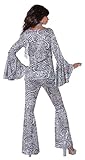 California Costumes Women's Foxy Lady Disco Costume Large White,Black