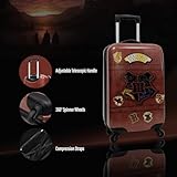 Harry Potter Luggage 21 Inch Hogwarts Express Hard-Sided Suitcase Rolling Luggage Carry-On Tween Spinner Travel Trolley for kids - Brown