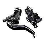 Magura MT5 2-Finger Lightweight Aluminium Bicycle Brake Lever, Useable on Left/Right, 2,200 mm Cable Length, Single Pad Set IncludingAccessories (Pack of 1), Bicycle Brake, Black, One Size